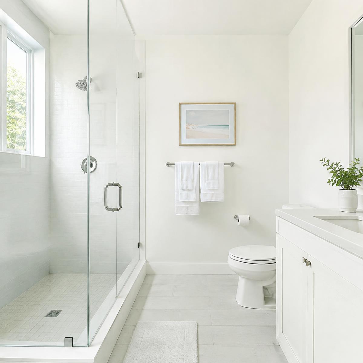 Clean modern bathroom